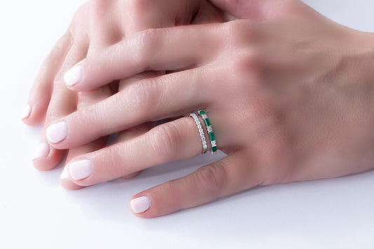 Demi style diamond ring band