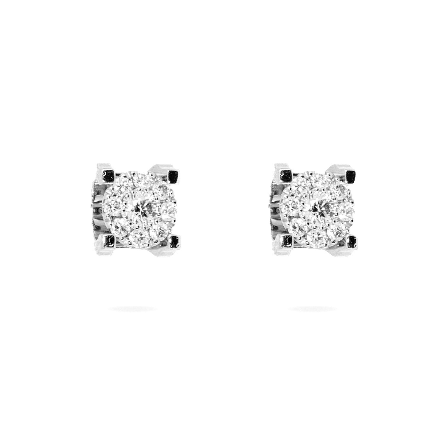 14K Solid Gold Diamond Studs