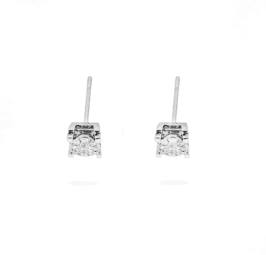 14K Solid Gold Diamond Studs