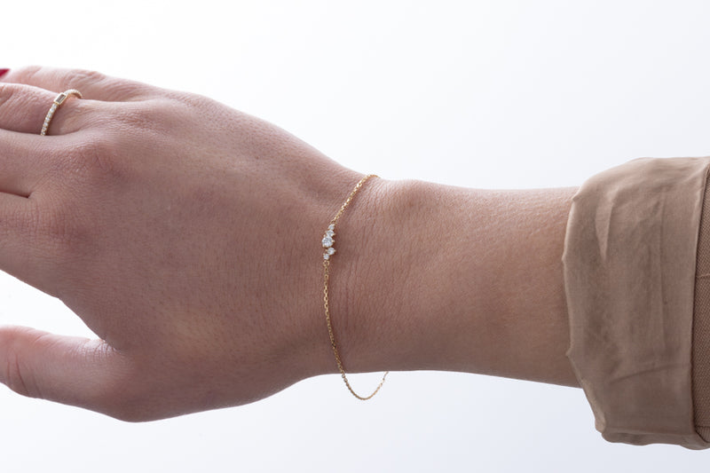 Diamond gold bracelet