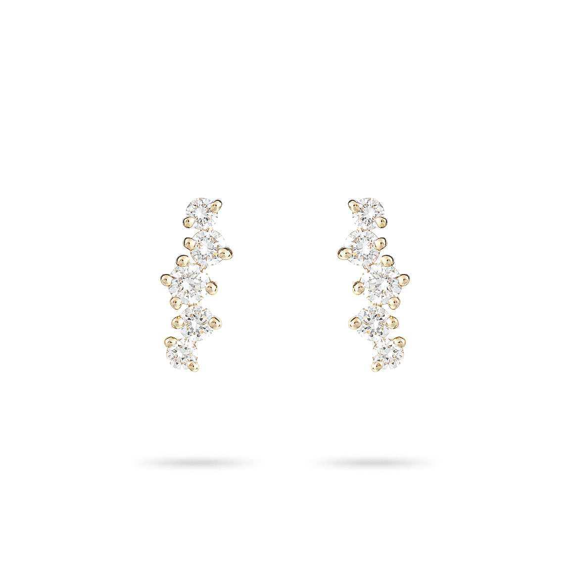 Mini little stars diamond earrings