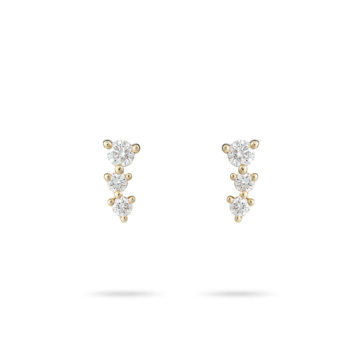 Petit diamond stud earrings