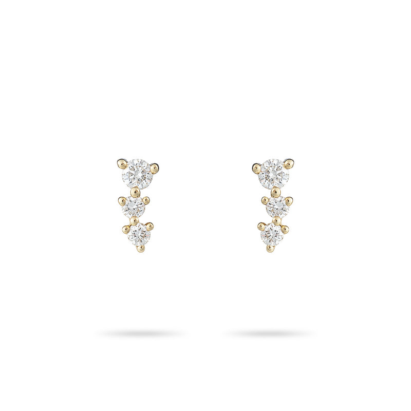 Petit diamond stud earrings