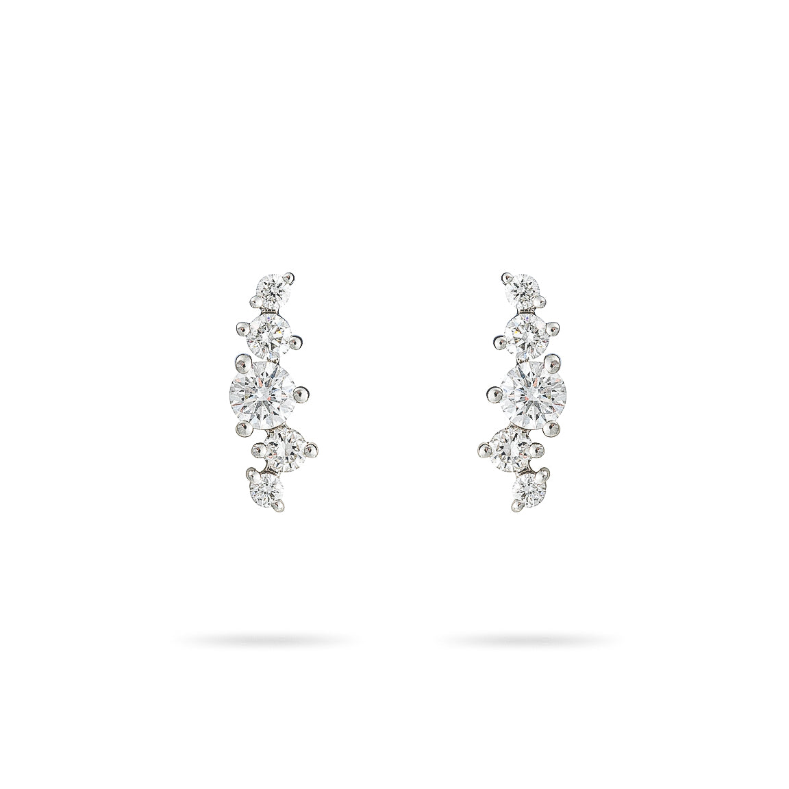 Little stars diamond stud earrings