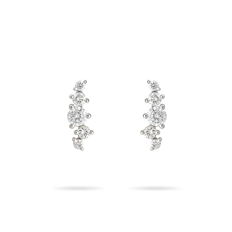 Little stars diamond stud earrings