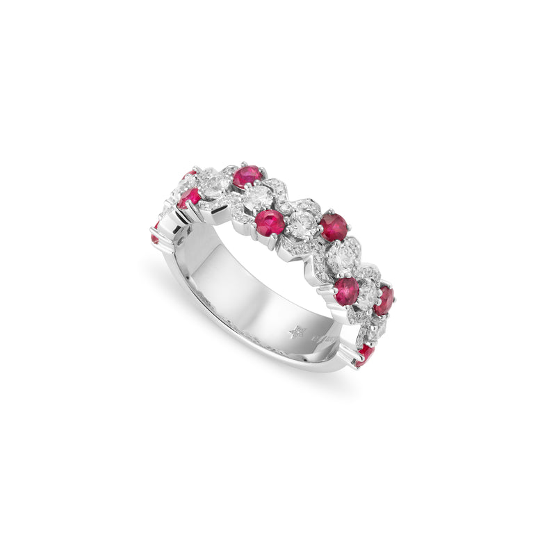 Ruby and Diamond Ring in Platinum