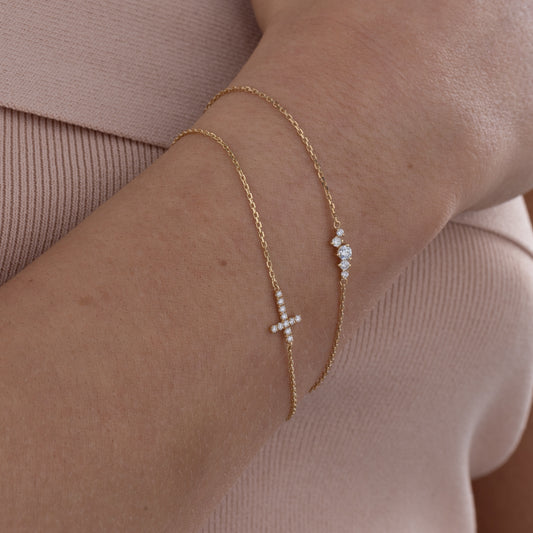 Diamond gold bracelet