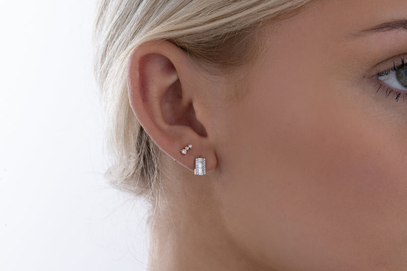 Petit diamond stud earrings