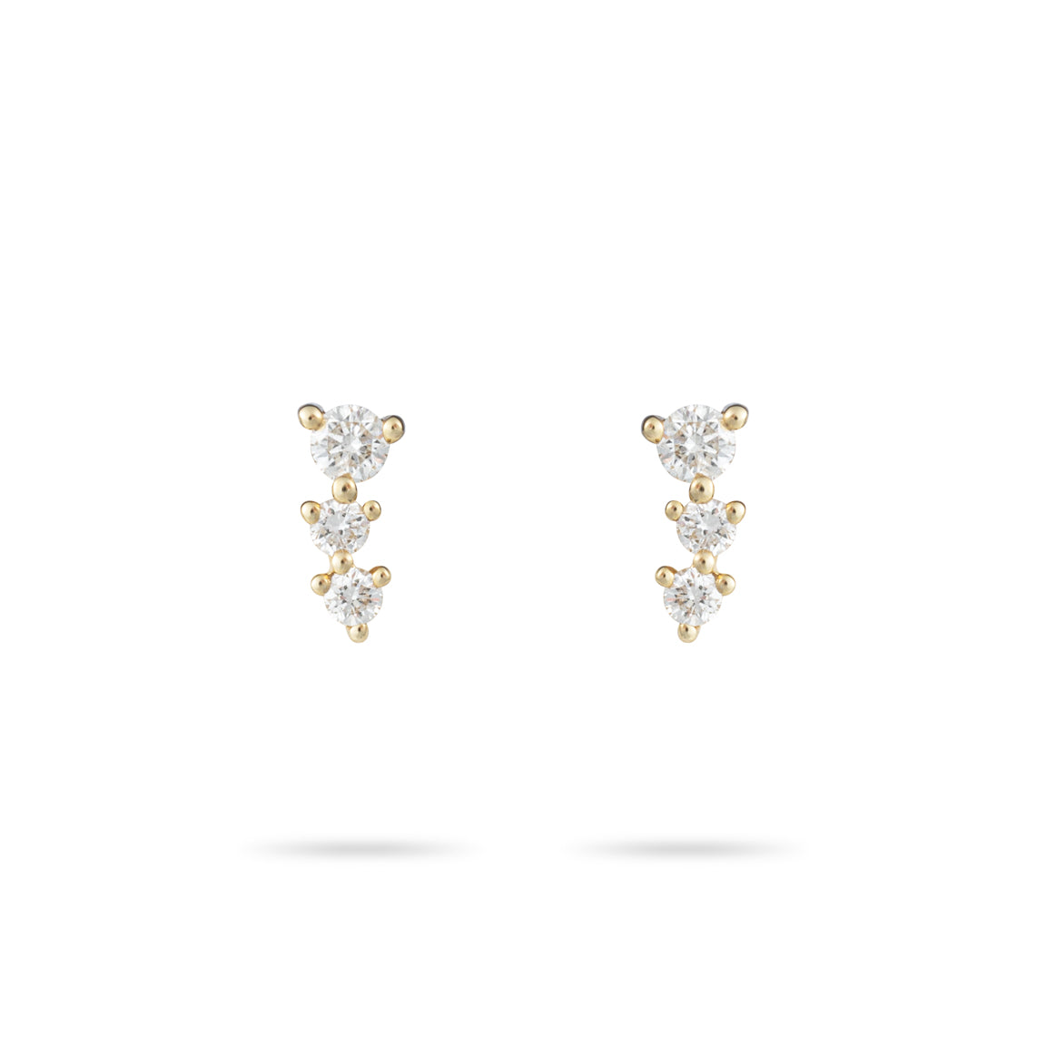 Petit diamond stud earrings