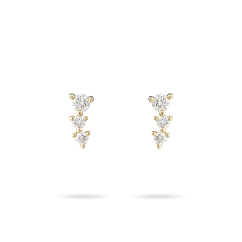 Petit diamond stud earrings