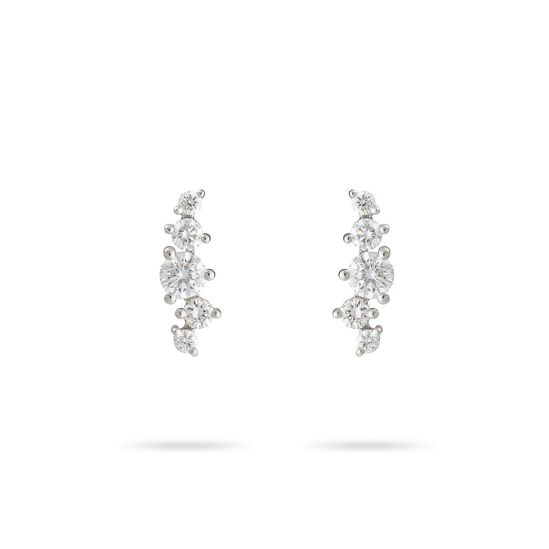 Little stars diamond stud earrings