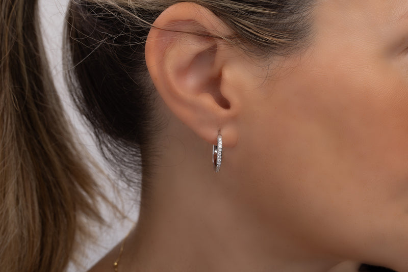 Diamond Hoop Earrings