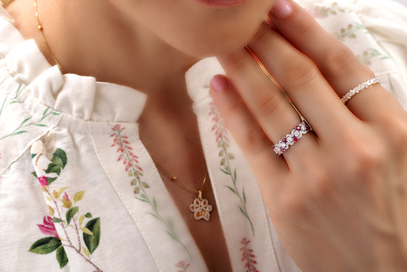 Ruby and Diamond Ring in Platinum