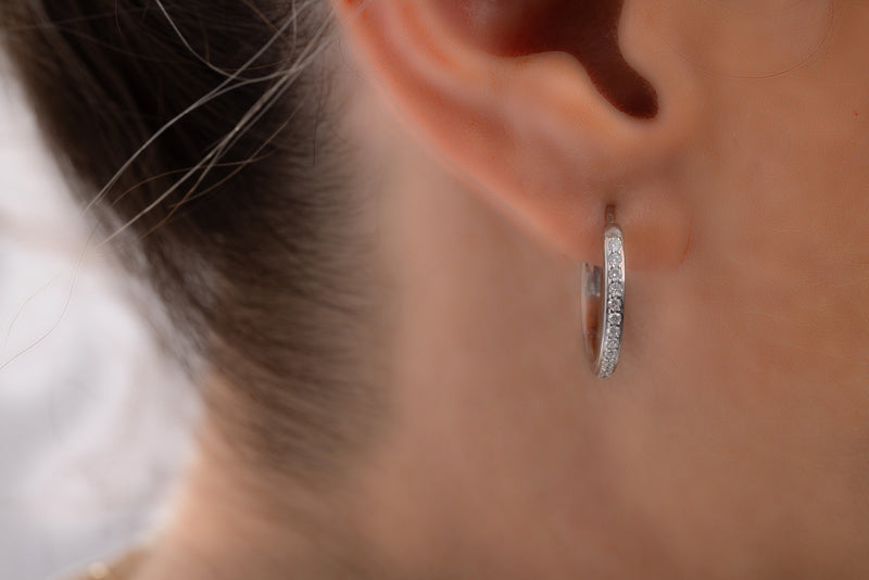 Diamond Hoop Earrings