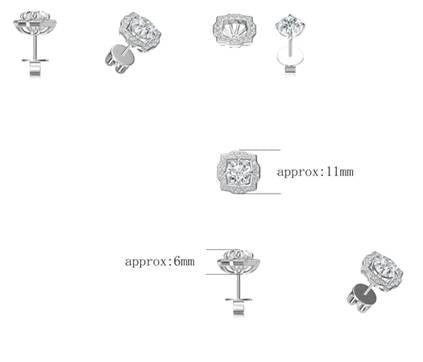 14K White Gold Lab-Grown Diamond Earring Jacket